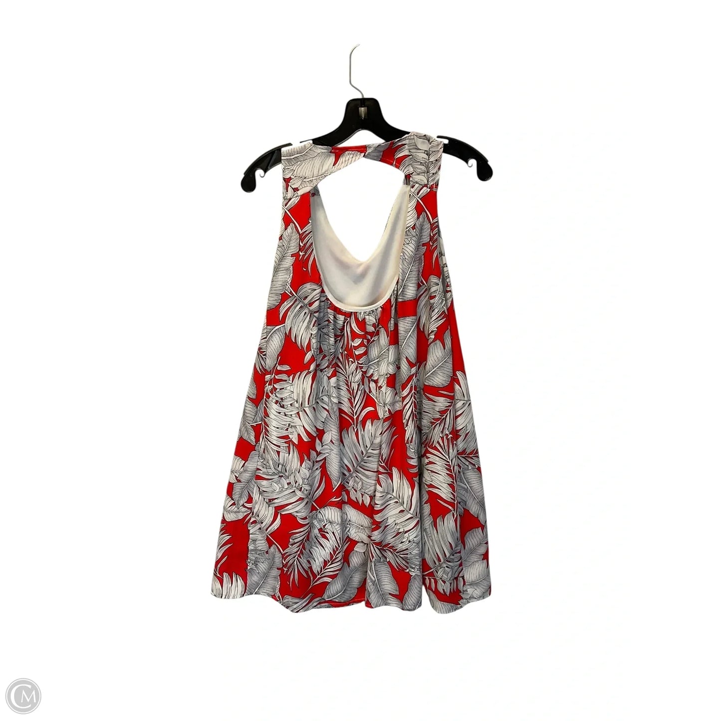 Dress Casual Short By Peach Love Cream California In Red & White, Size: M