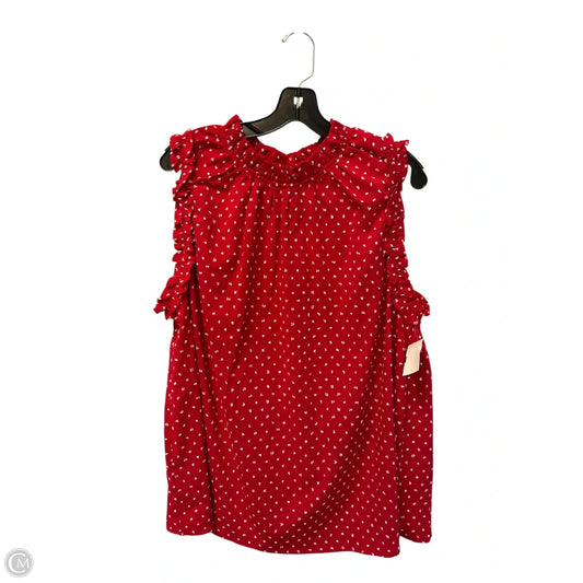 Top Sleeveless By Jodifl In Red, Size: 1x