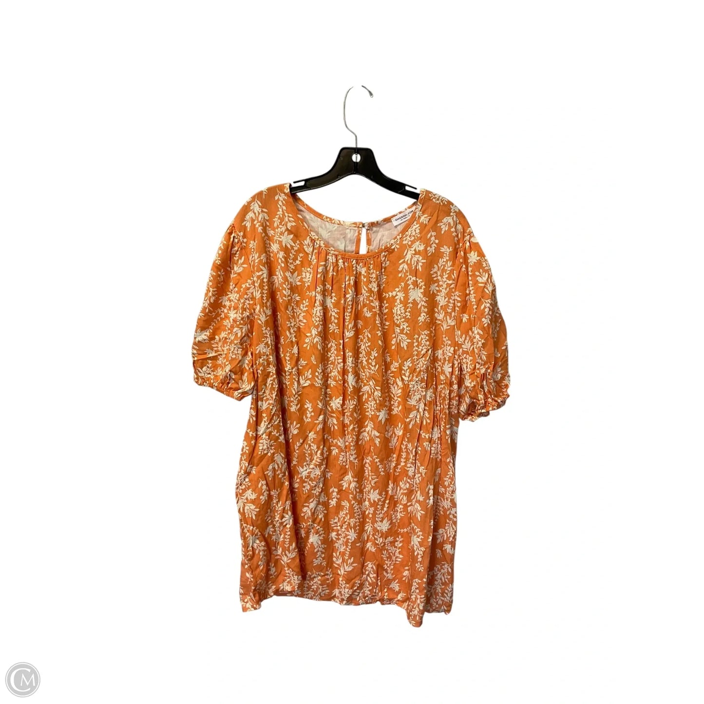 Top Short Sleeve By Chicsoul In Orange, Size: 3x
