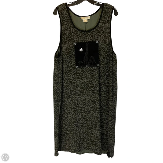 Dress Casual Midi By Michael By Michael Kors In Black & Green, Size: 1x