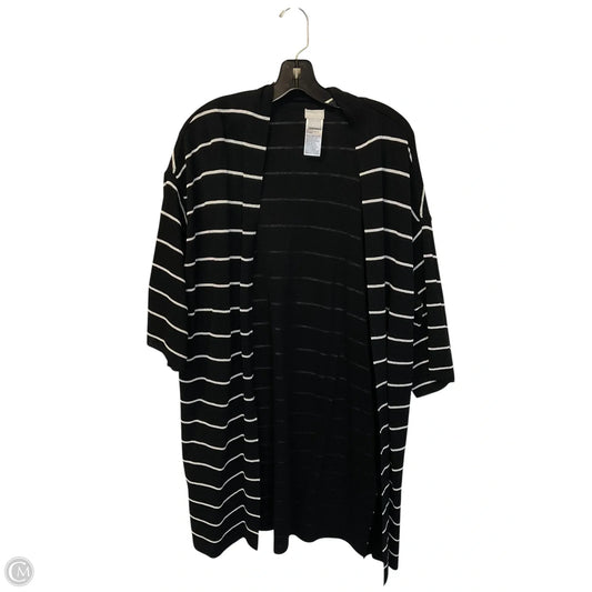 Cardigan By Chicos In Striped Pattern, Size: M