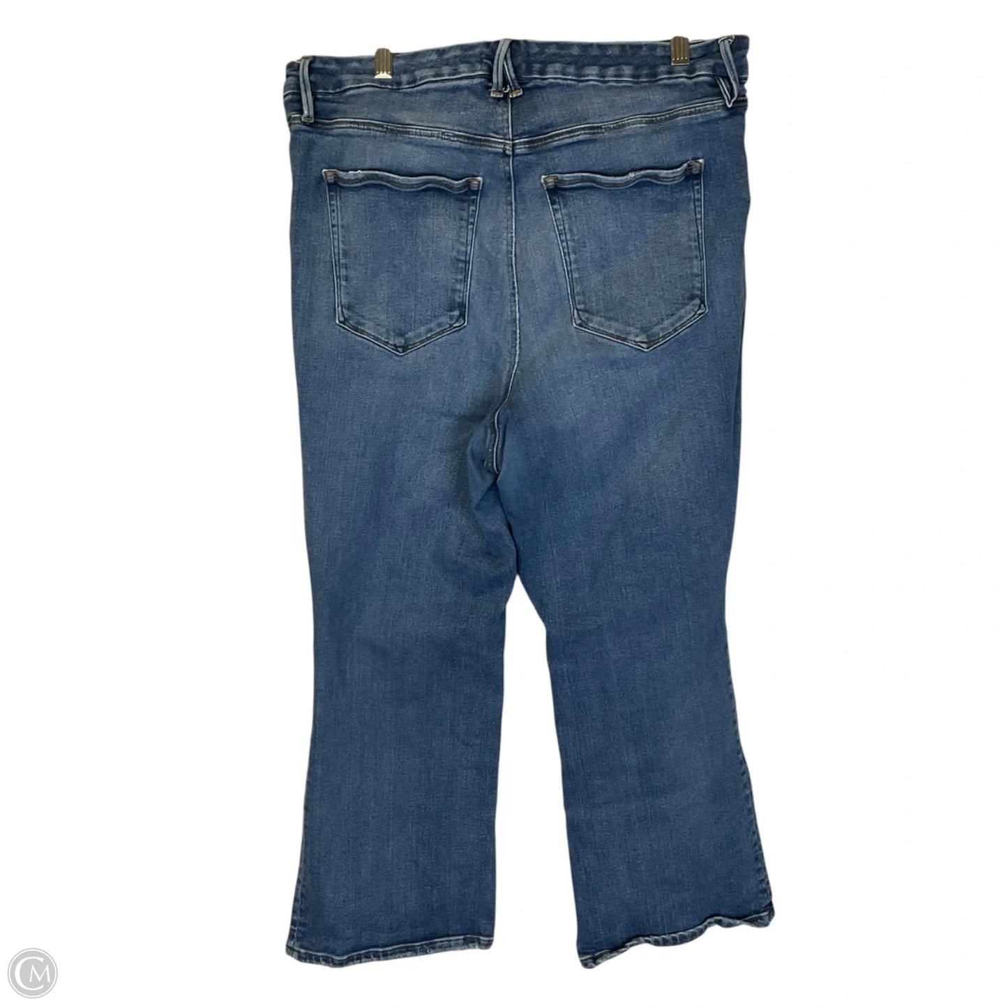 Jeans Boot Cut By Good American In Blue Denim, Size: 18