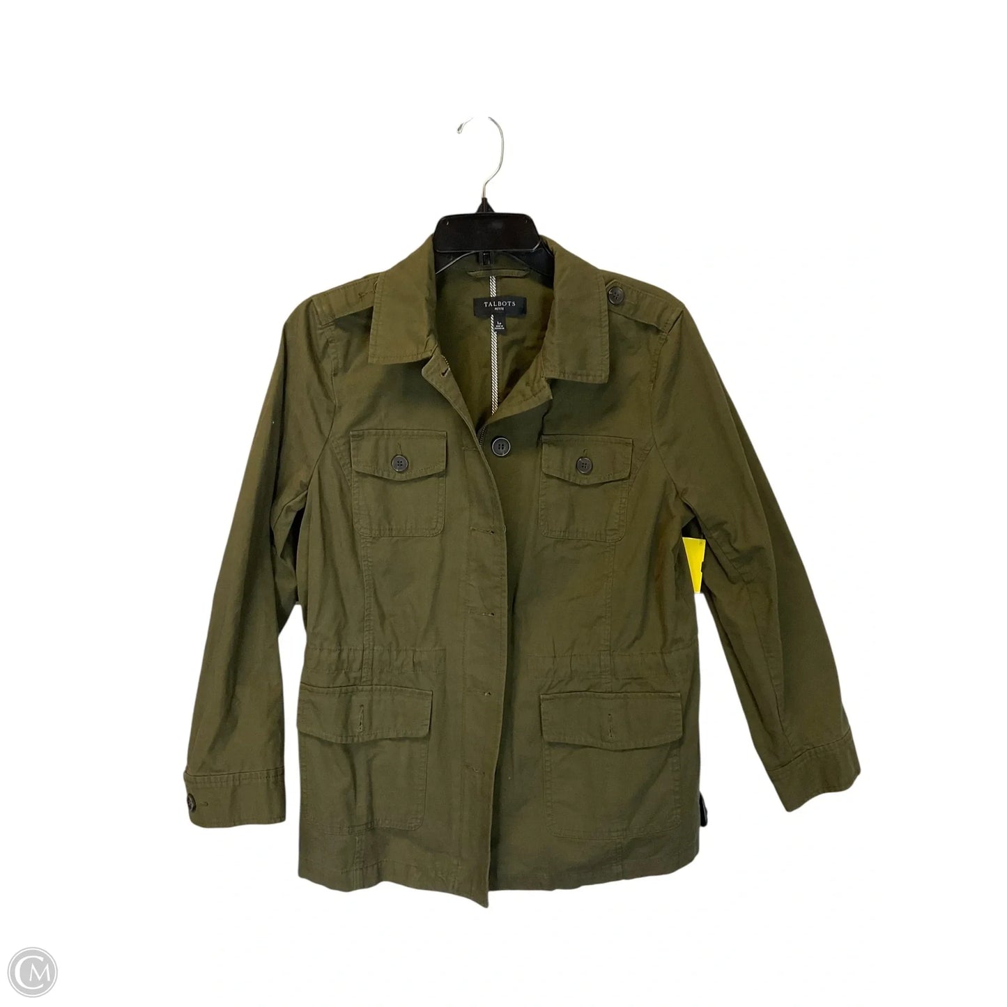 Jacket Shirt By Talbots In Green, Size: Lp