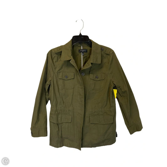 Jacket Shirt By Talbots In Green, Size: Lp