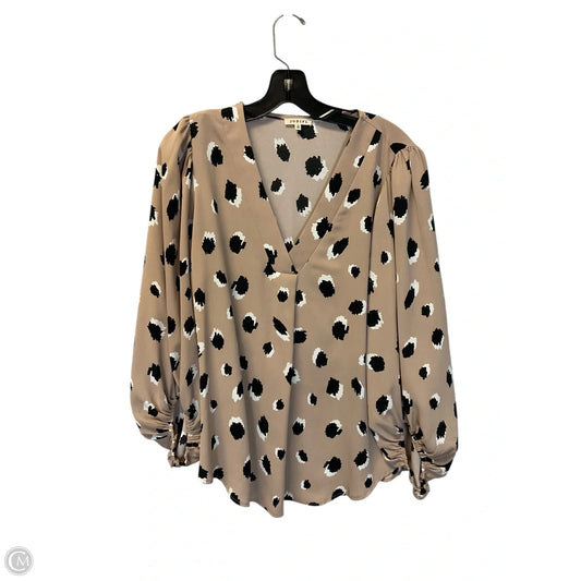 Top Long Sleeve By Jodifl In Tan, Size: S
