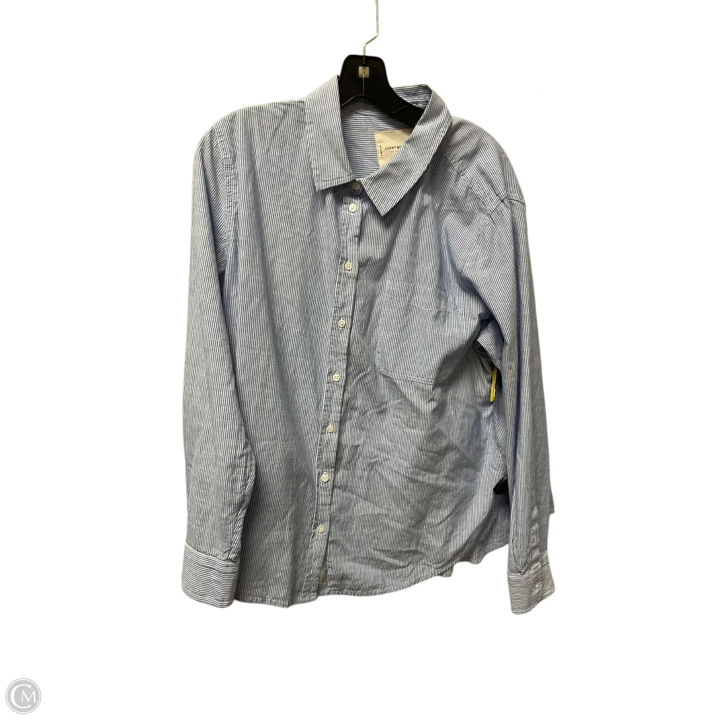 Top Long Sleeve By Lucky Brand In Striped Pattern, Size: L
