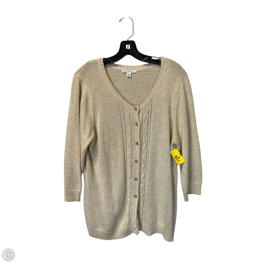 Cardigan By Isaac Mizrahi Live Qvc In Gold, Size: L