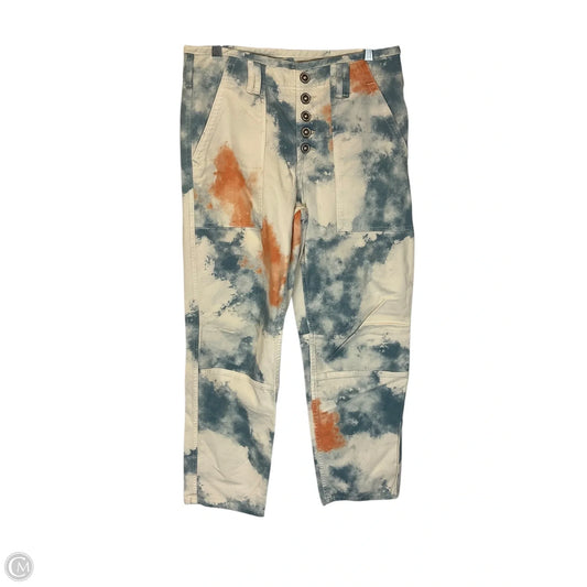 Pants Cropped By Pilcro In Blue & Cream, Size: 6