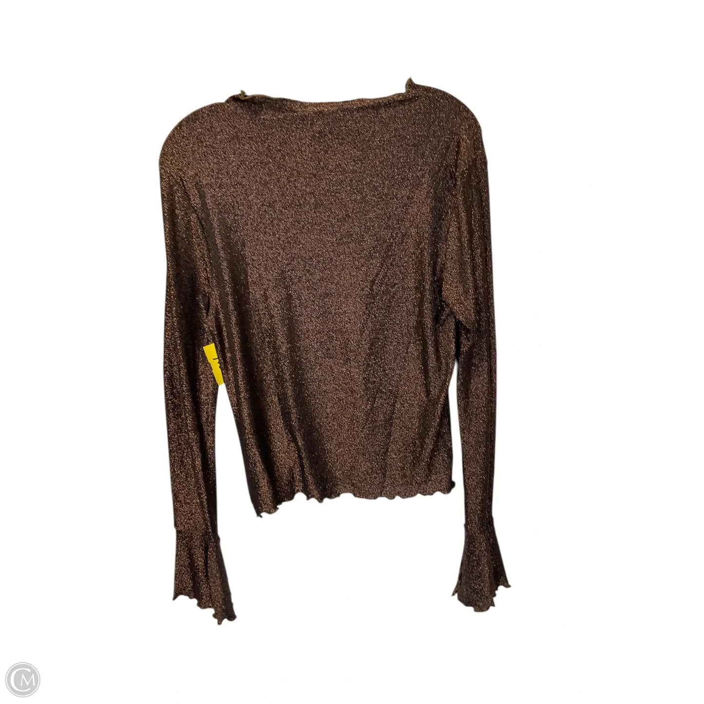 Top Long Sleeve By Jessica Simpson In Brown, Size: M