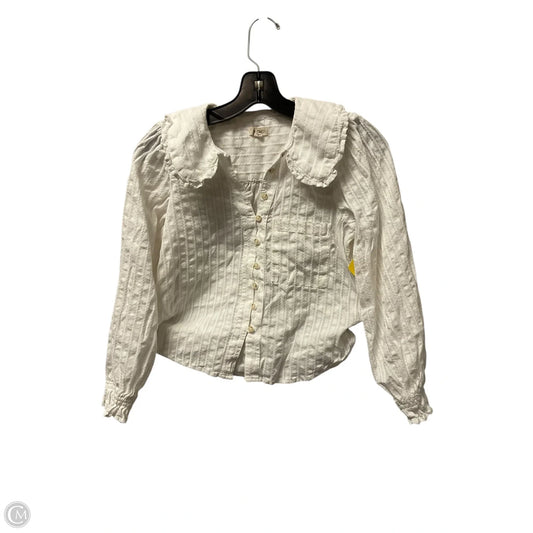 Top Long Sleeve By Pilcro In White, Size: Xs
