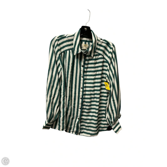 Top Long Sleeve By Maeve In Green, Size: S