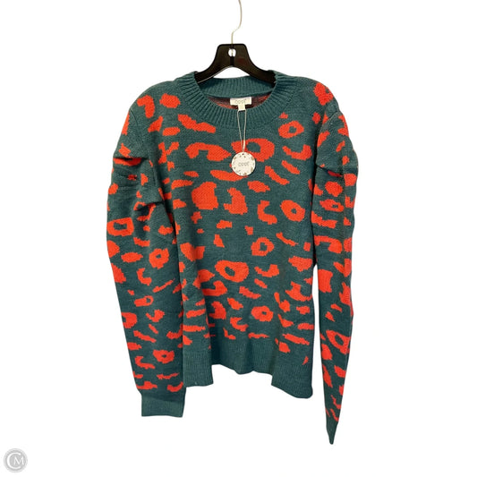 Sweater By Oddi In Blue & Orange, Size: 3x