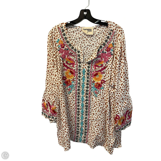 Top Long Sleeve By Savanna Jane In Multi-colored, Size: 2x