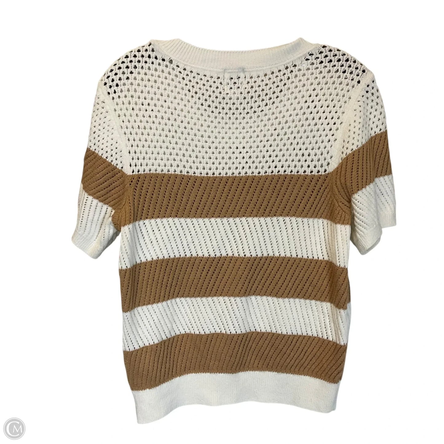 Top Short Sleeve By Maeve In Striped Pattern, Size: L