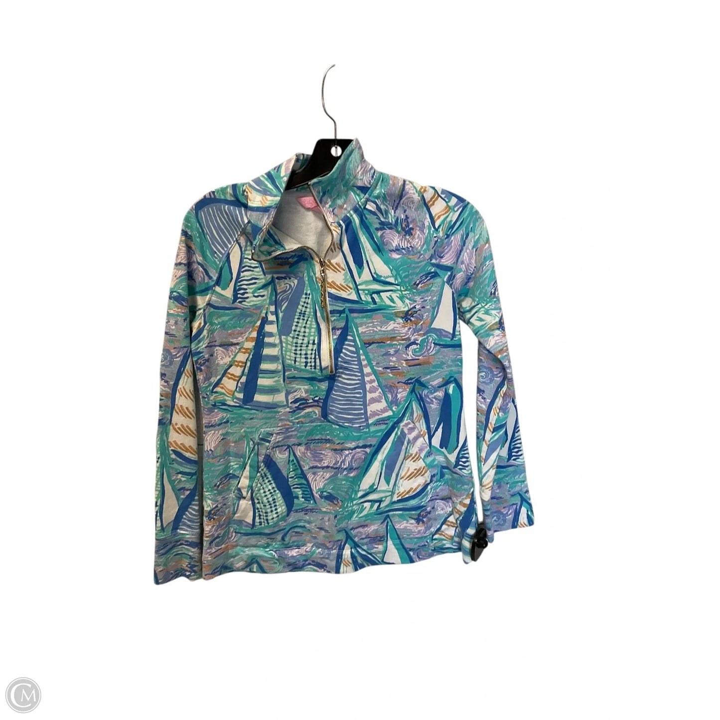 Top Long Sleeve Designer By Lilly Pulitzer In Blue, Size: Xs