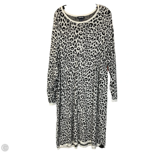 Dress Sweater By Lands End In Animal Print, Size: 3x