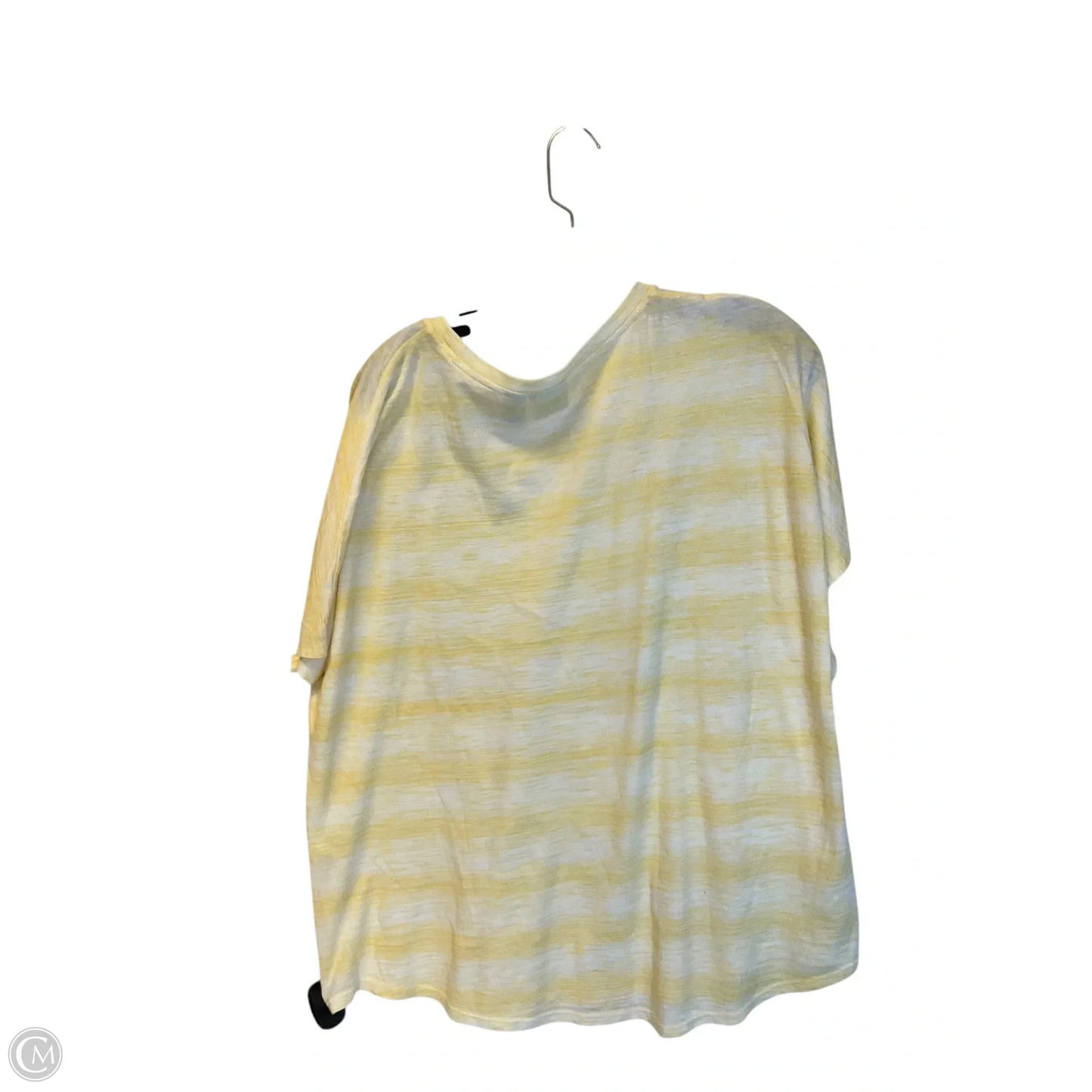 Top Short Sleeve By Chicos In Yellow, Size: L