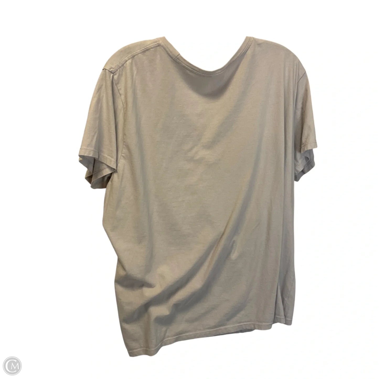 Top Short Sleeve Basic By Clothes Mentor In Tan, Size: 3x