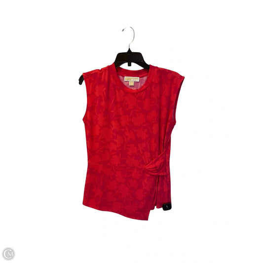 Top Short Sleeve By Michael By Michael Kors In Red, Size: M