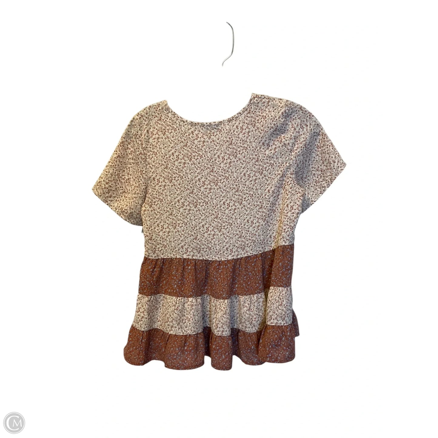 Top Short Sleeve By Paper Crane In Tan, Size: Xs