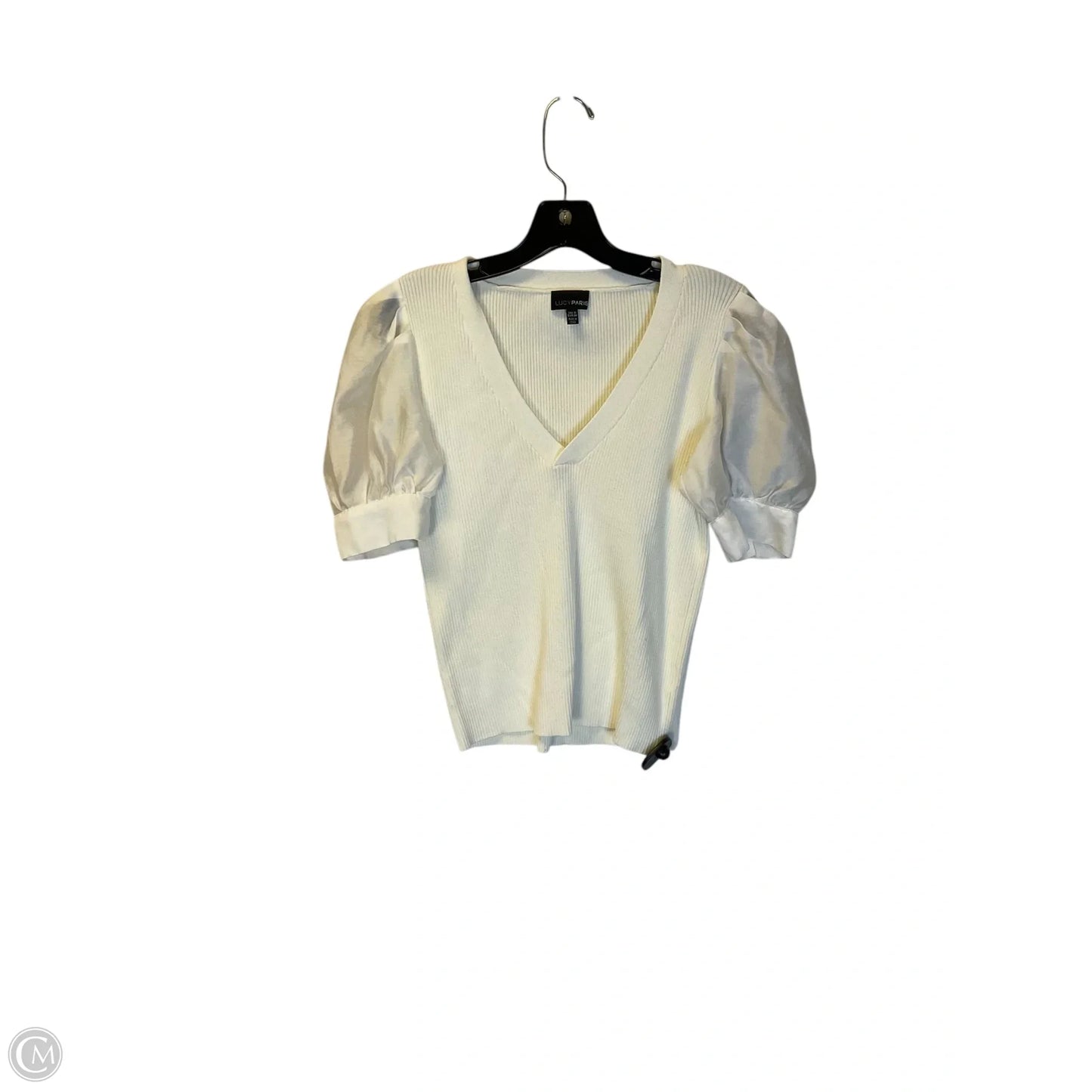Top Short Sleeve By Lucy Paris In White, Size: S