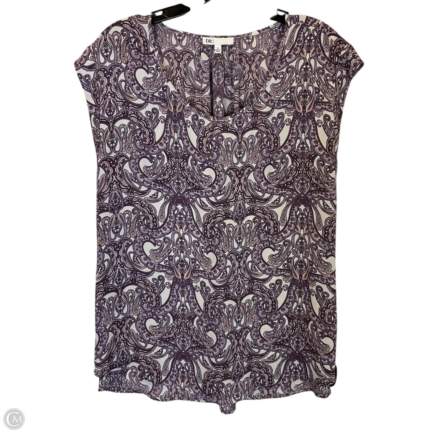 Top Short Sleeve By Dr2 In Paisley Print, Size: M