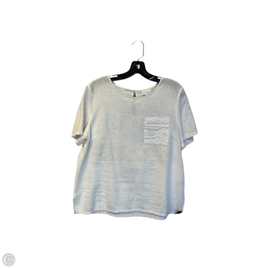 Top Short Sleeve By Liz Claiborne In White, Size: M