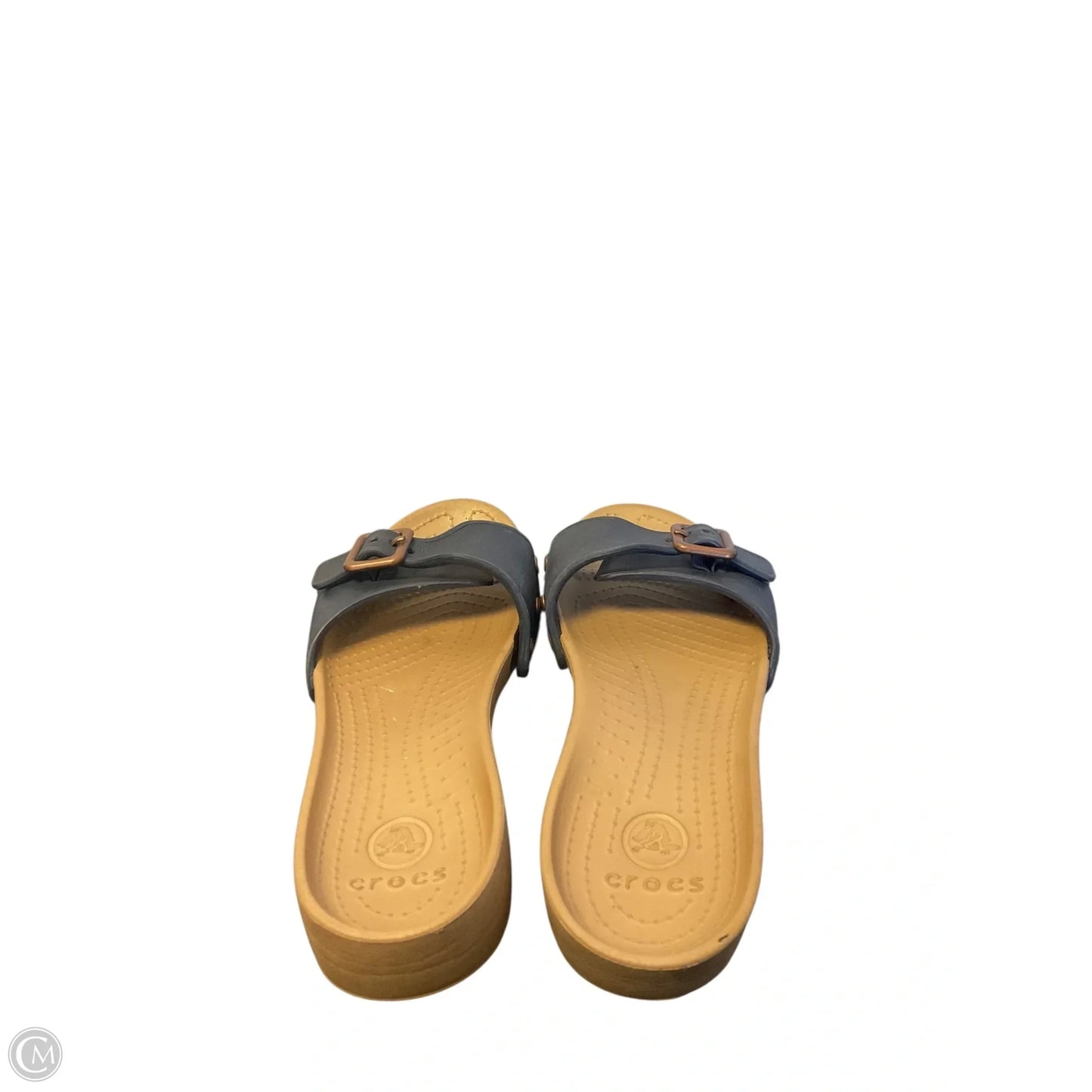 Shoes Flats By Crocs In Blue, Size: 7