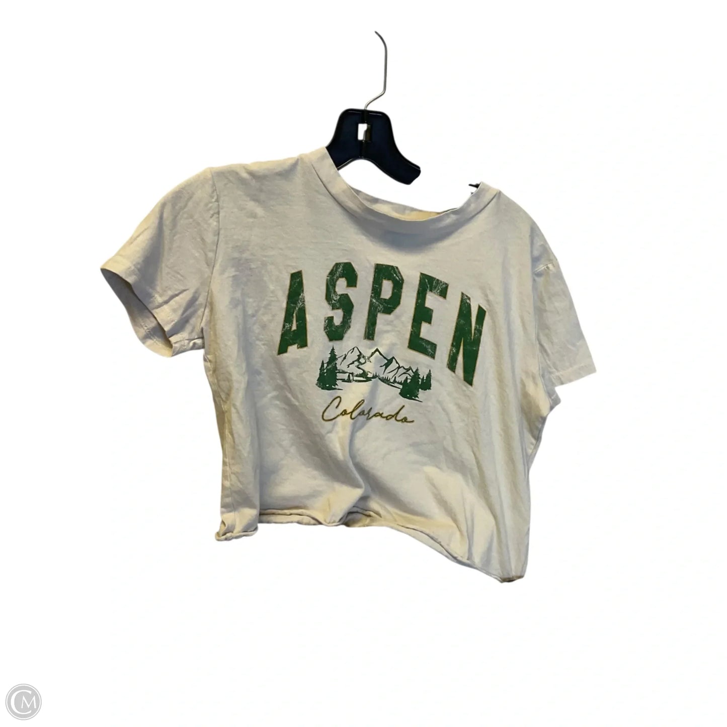 Top Short Sleeve By Clothes Mentor In Cream, Size: S