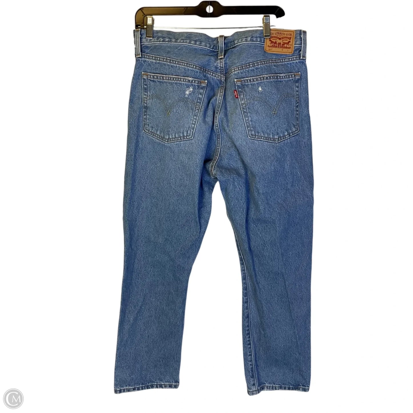 Jeans Boyfriend By Levis In Blue Denim, Size: 12