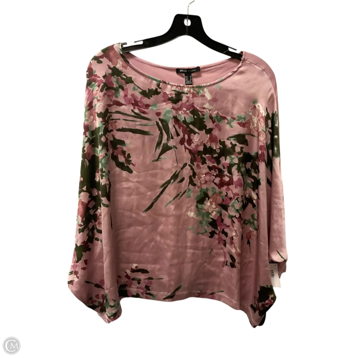 Top Short Sleeve By Mng In Floral Print, Size: S