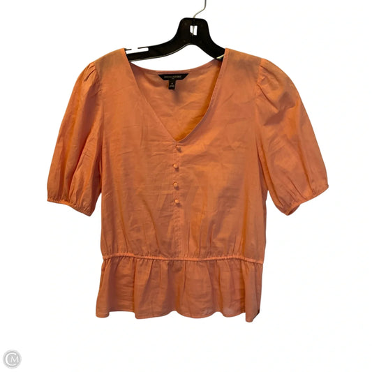 Top Short Sleeve By Banana Republic In Orange, Size: S