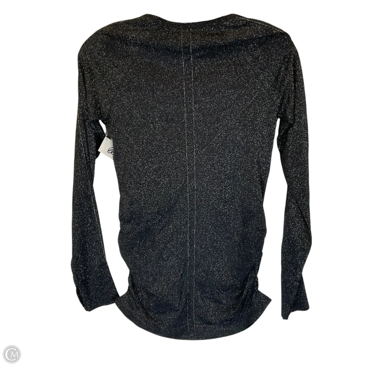 Athletic Top Long Sleeve Collar By Athleta In Black, Size: S
