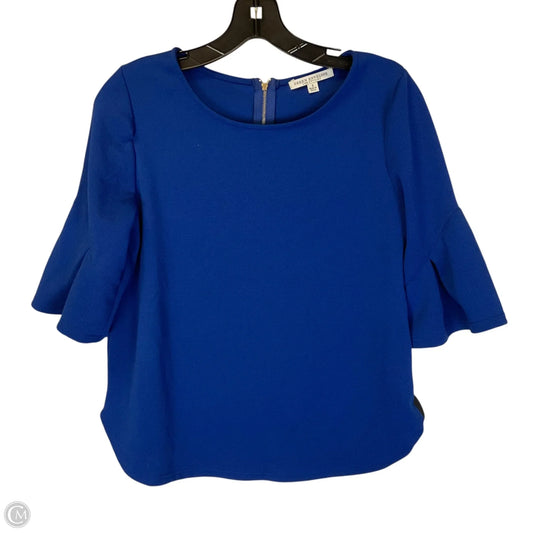 Top Short Sleeve By Green Envelope In Blue, Size: S