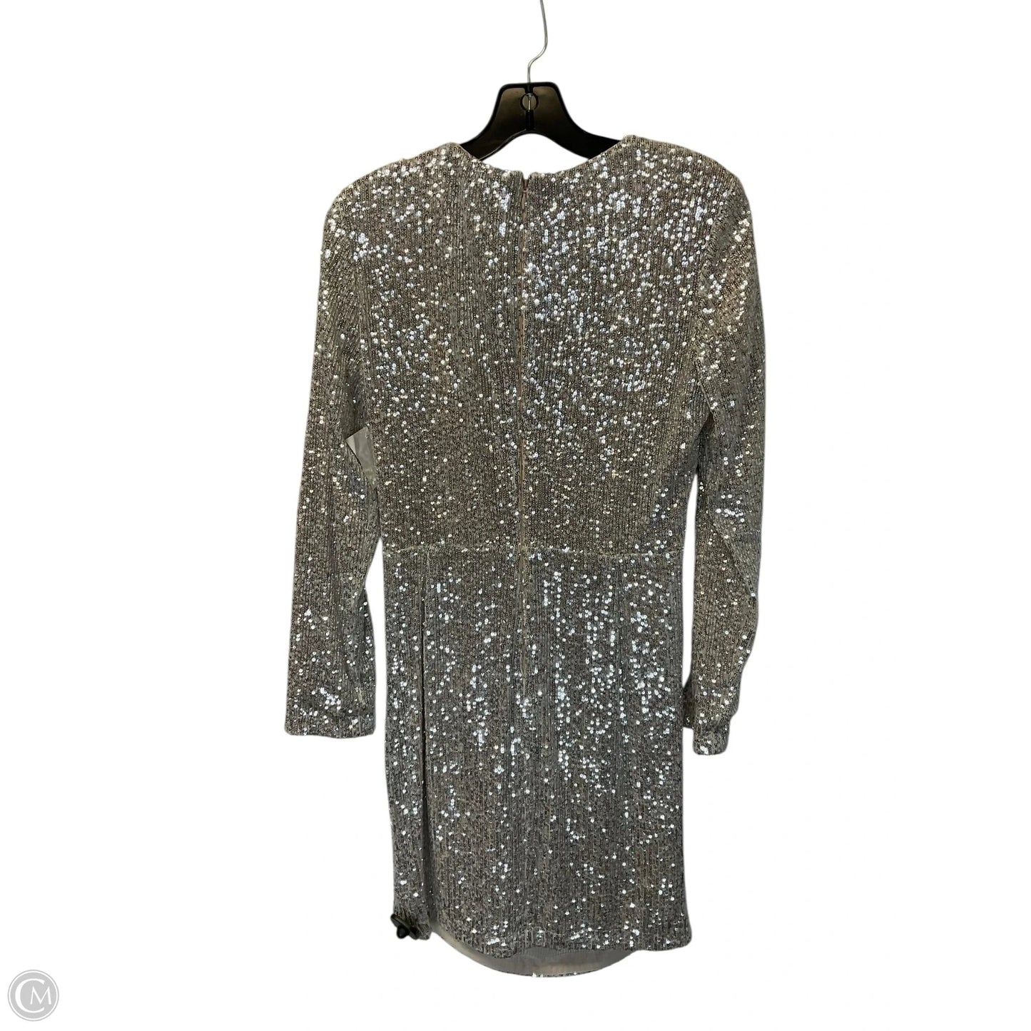 Dress Party Short By Badgley Mischka In Silver, Size: M