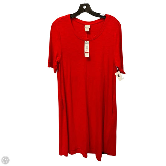 Dress Casual Midi By Chicos In Red, Size: 4