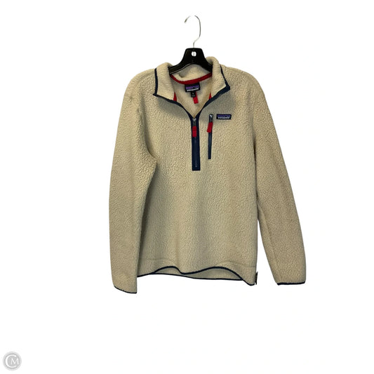 Jacket Fleece By Patagonia In Cream, Size: M