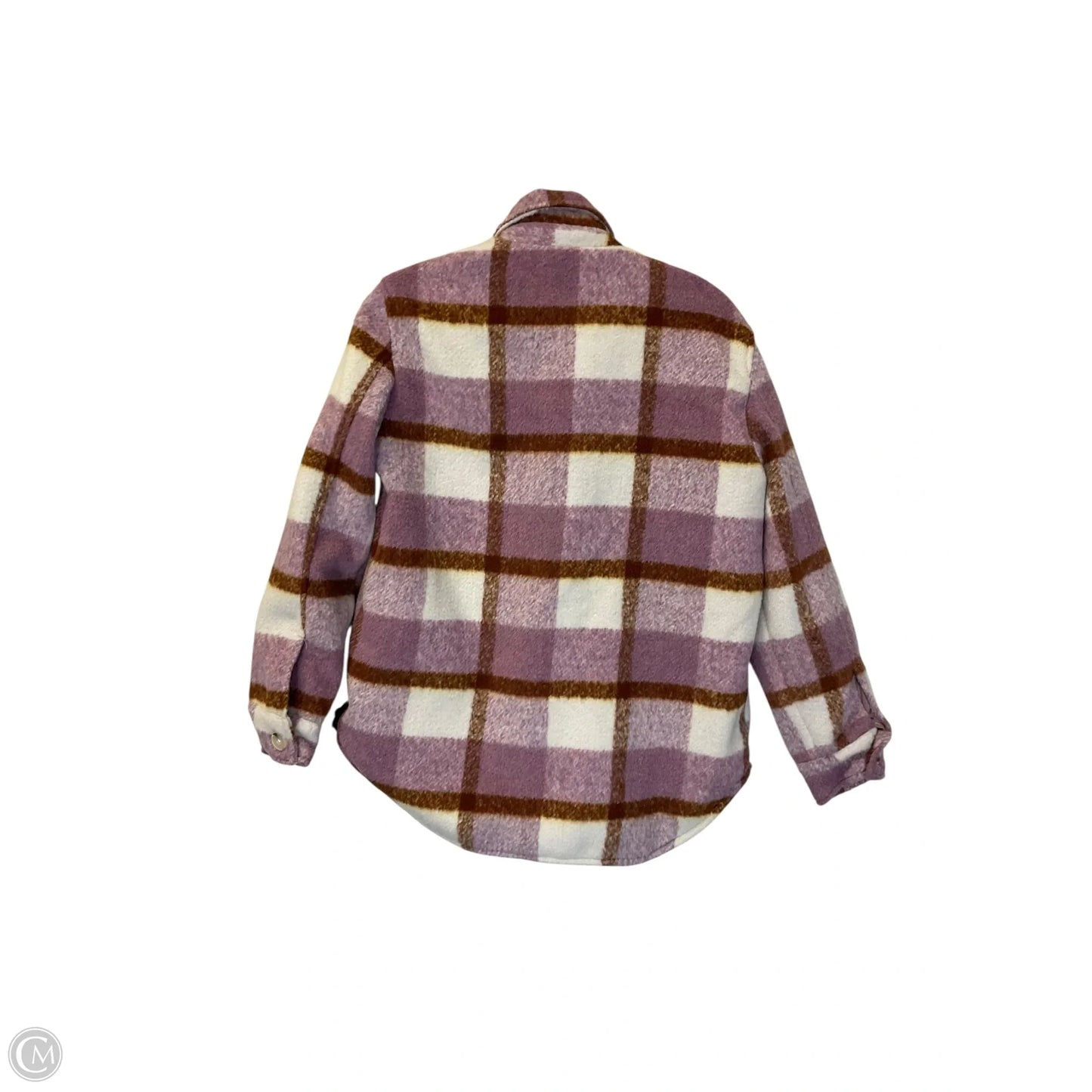 Jacket Shirt By Blanknyc In Purple & Tan, Size: Xs