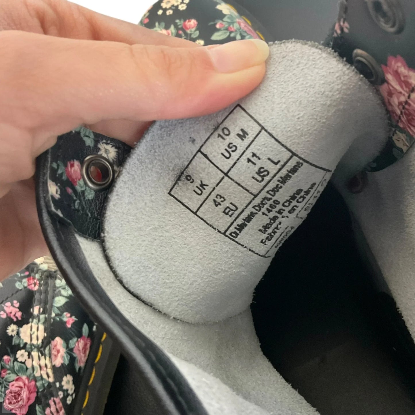 Boots Combat By Dr Martens In Floral Print, Size: 11