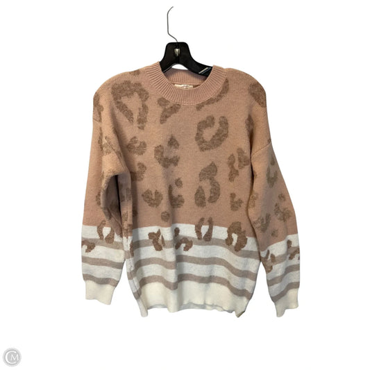 Sweater By Mystree In Pink & Tan, Size: S