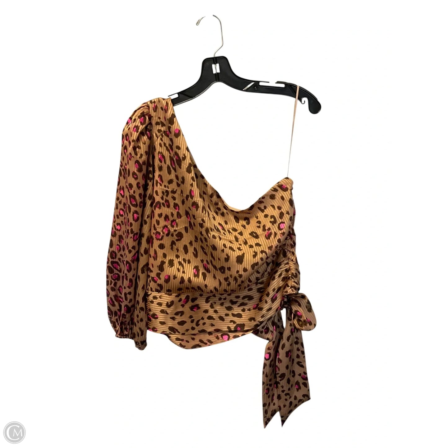 Top Long Sleeve By Express In Animal Print, Size: L