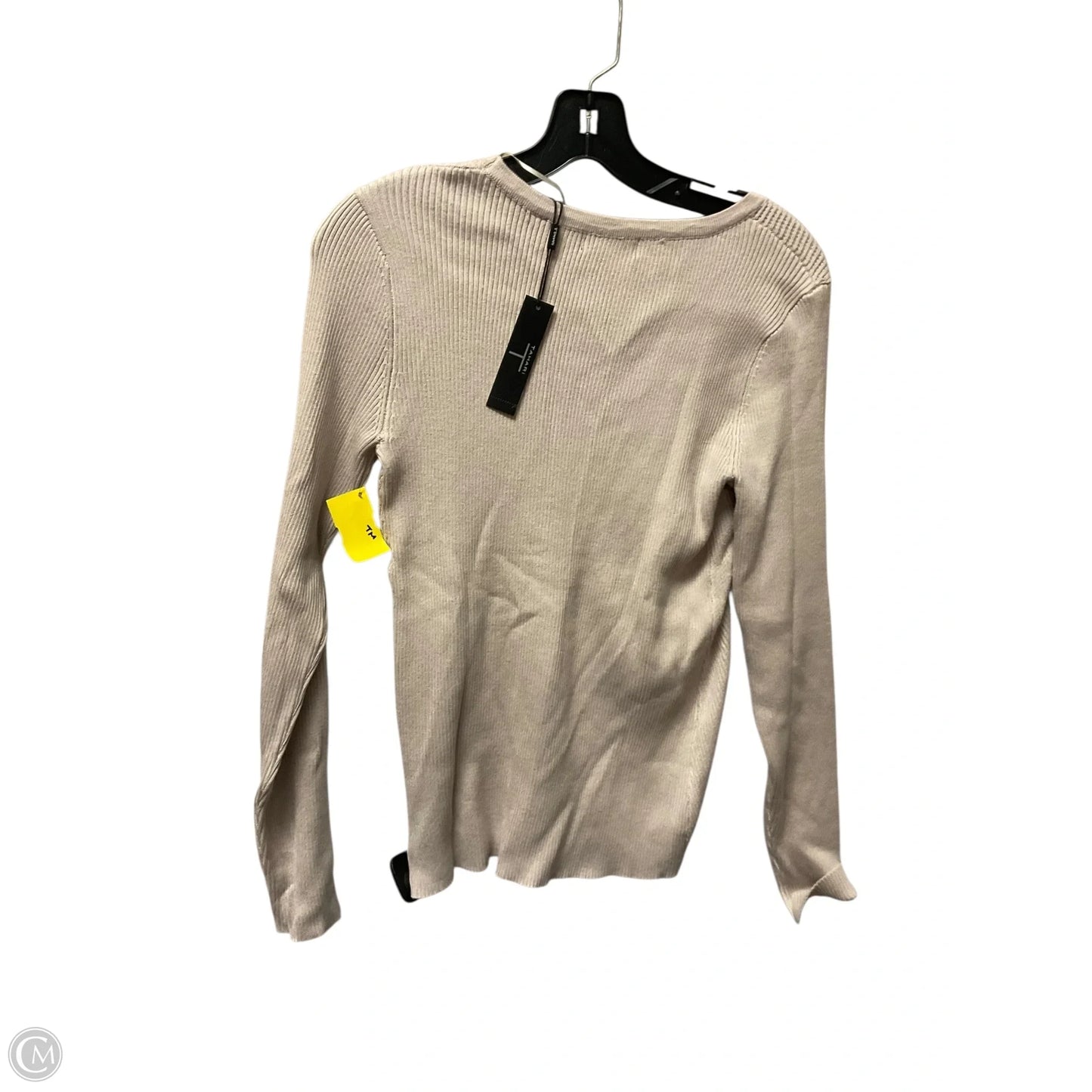 Top Long Sleeve By Tahari In Tan, Size: L