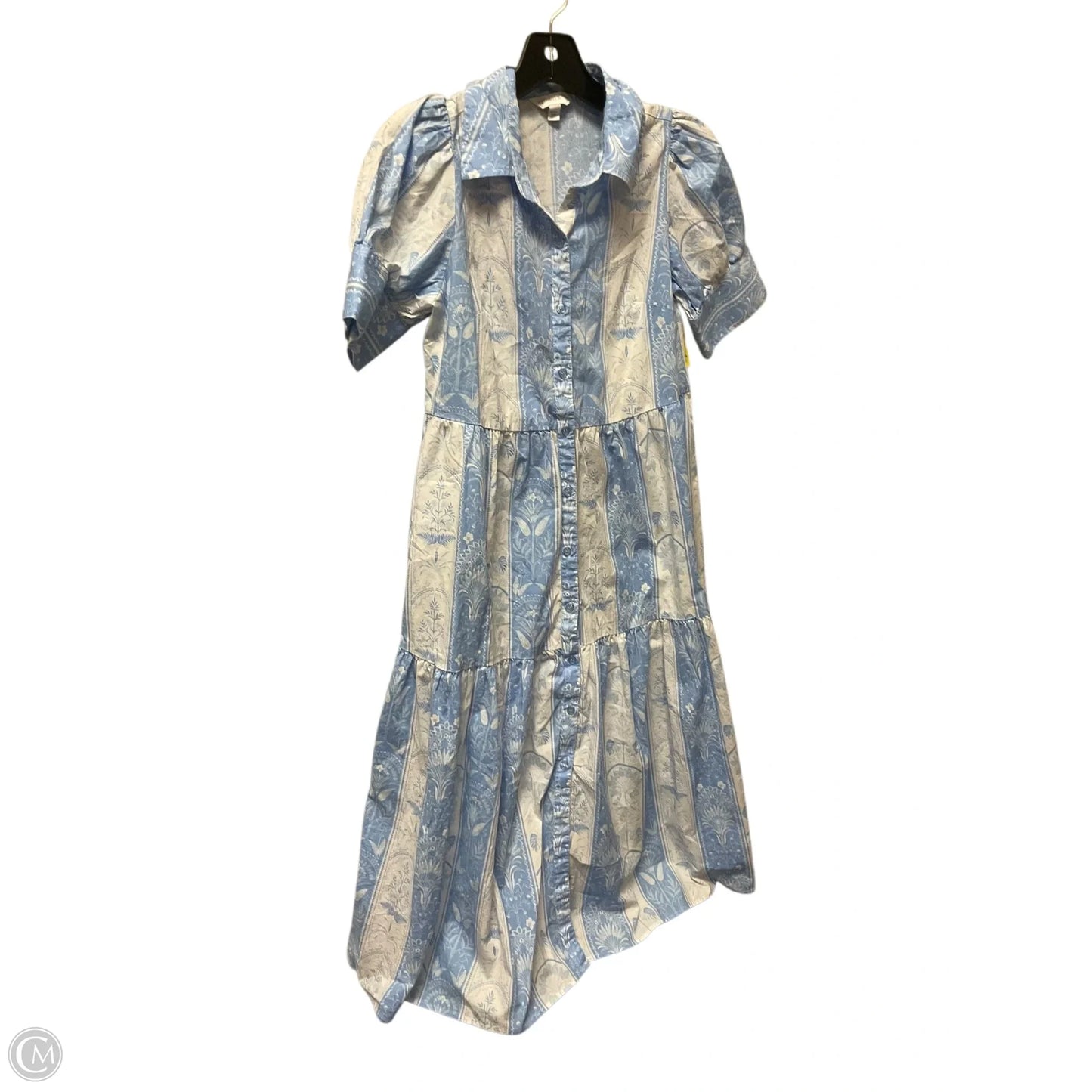 Dress Casual Midi By Crown And Ivy In Blue & White, Size: Xs