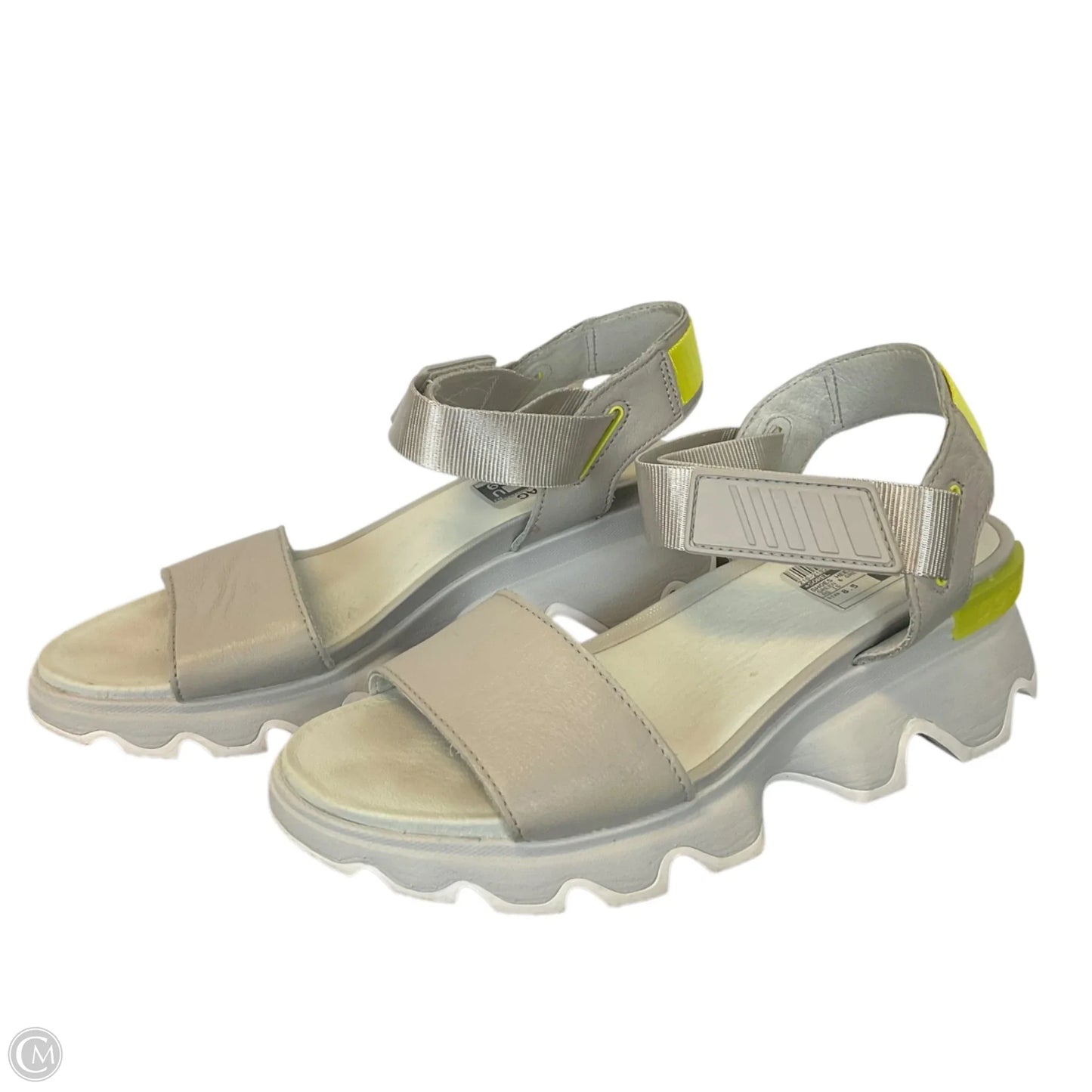 Shoes Heels Block By Sorel In Green & Grey, Size: 8.5