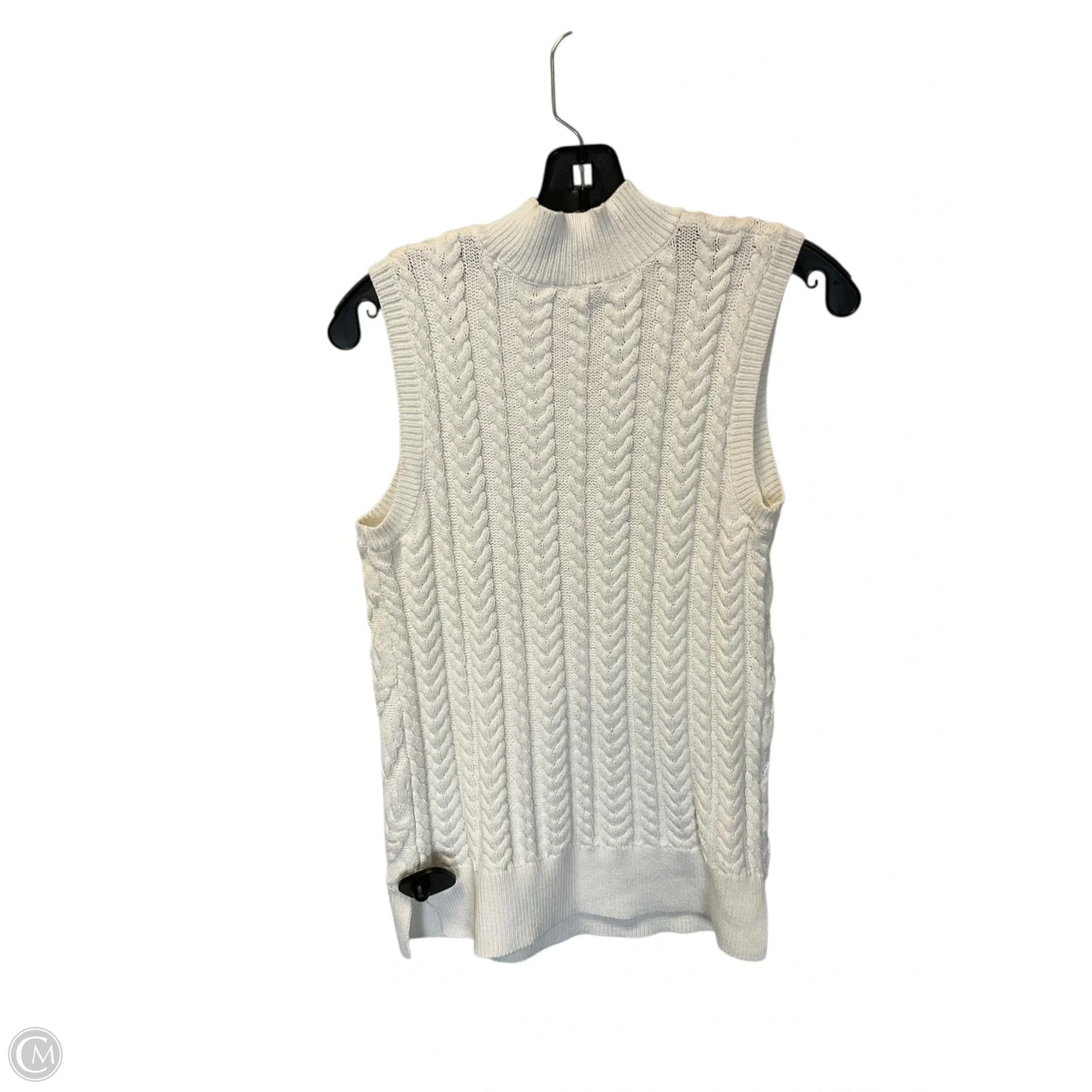 Vest Sweater By Talbots In White, Size: S