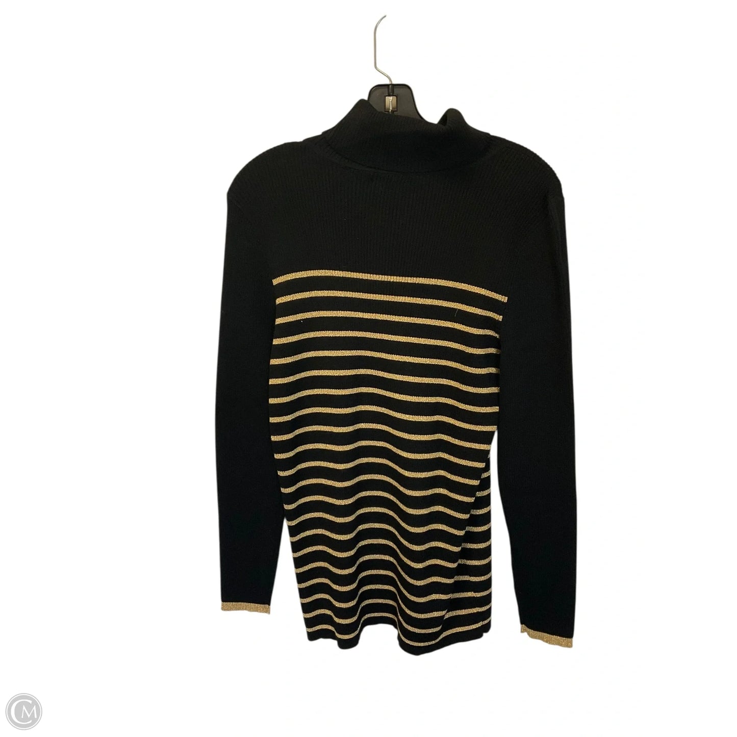 Top Long Sleeve By Lauren By Ralph Lauren In Striped Pattern, Size: 1x