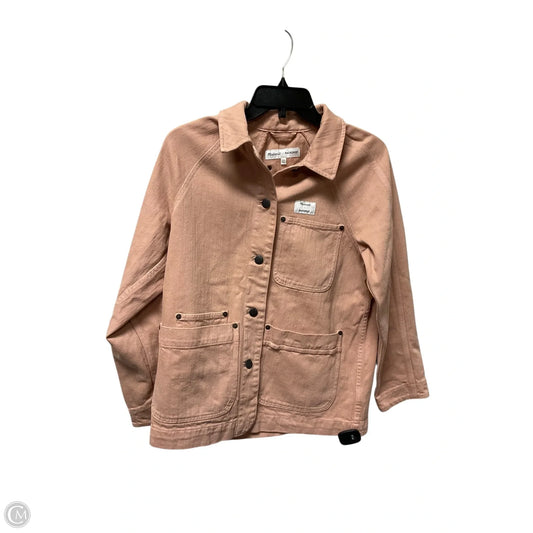 Jacket Shirt By Madewell In Brown, Size: Xxs
