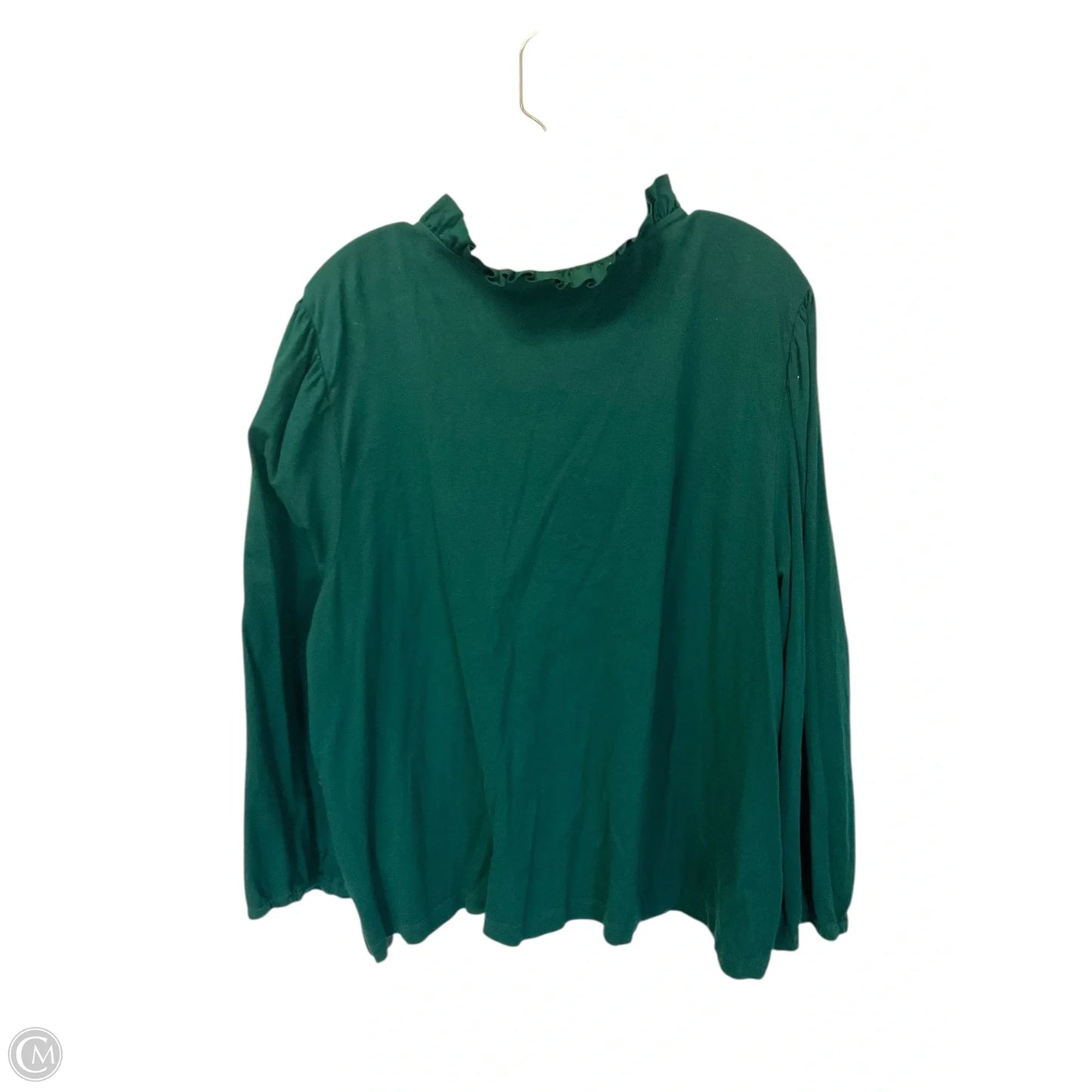 Top Long Sleeve By J. Crew In Green, Size: 3x