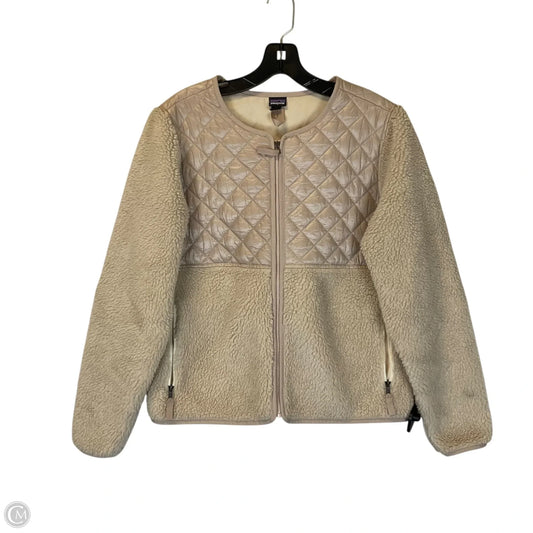Jacket Puffer & Quilted By Patagonia In Cream & Tan, Size: M
