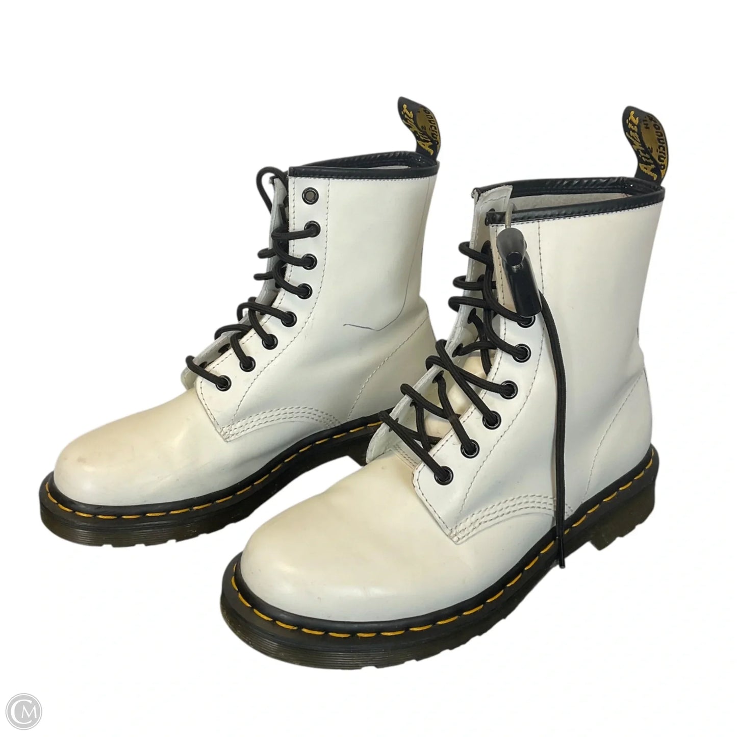 Boots Combat By Dr Martens In White, Size: 9